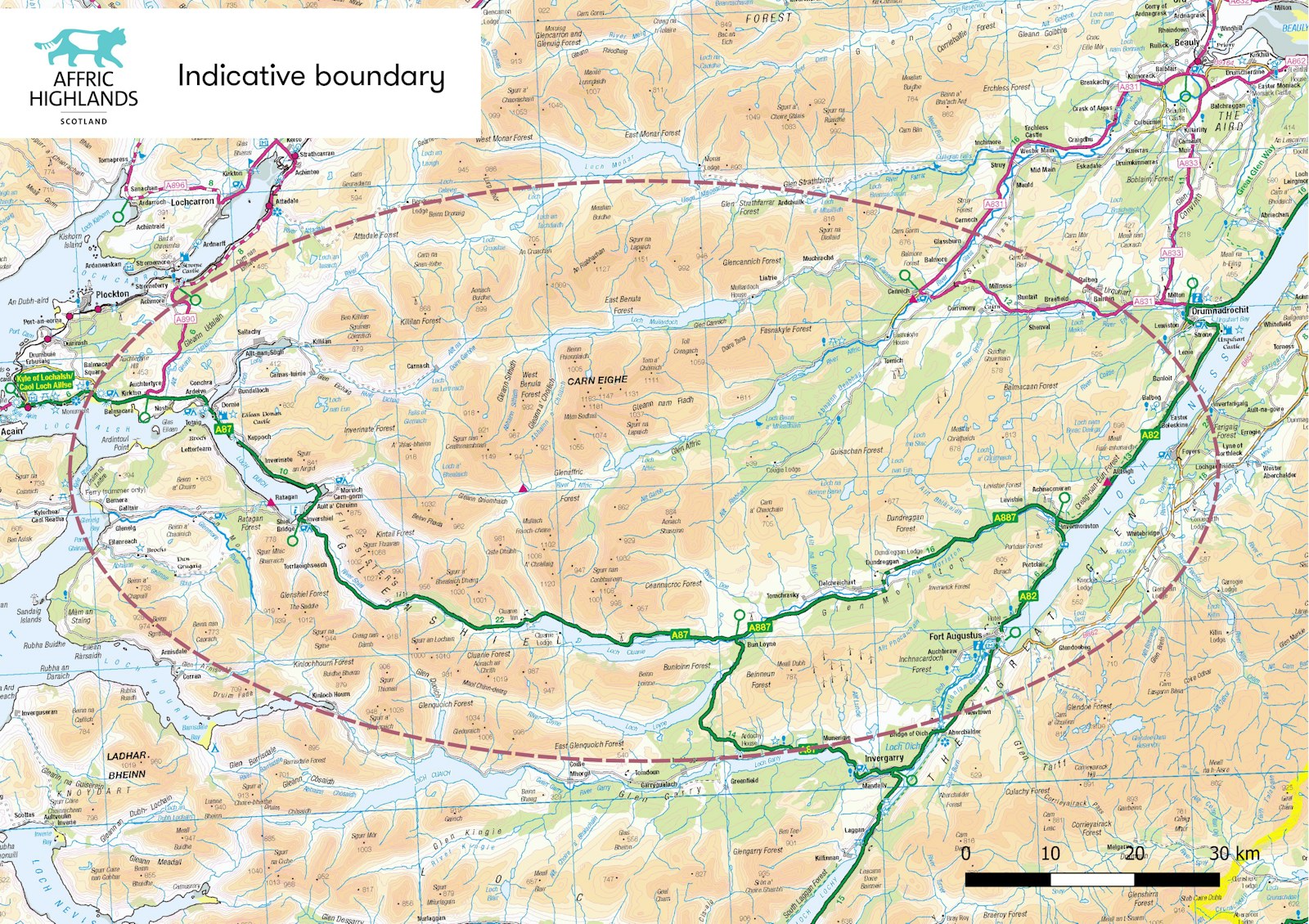 Affric Highlands boundary map