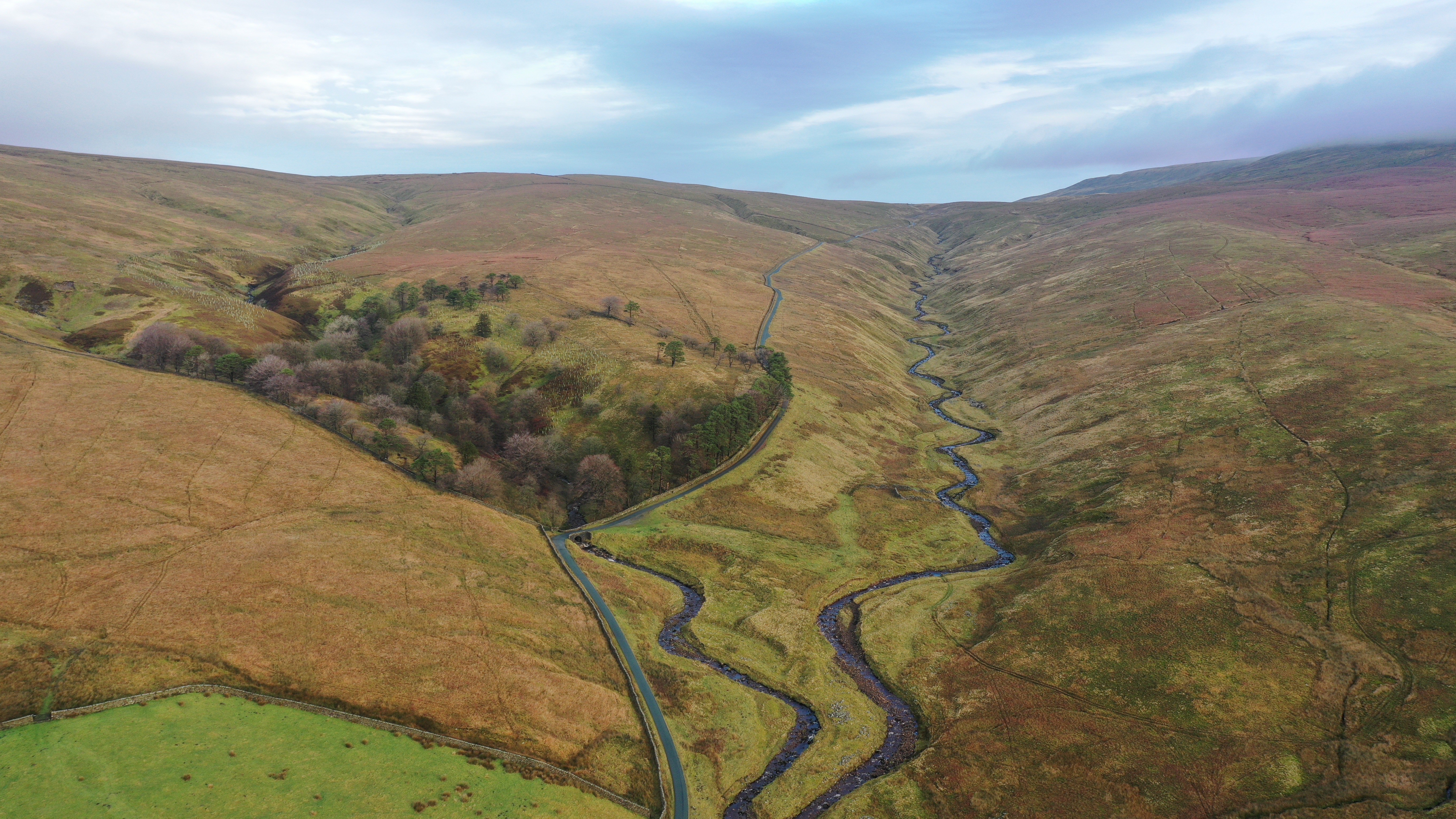 Valley with meandering river