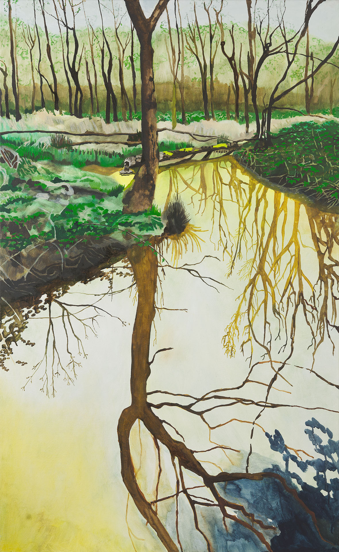 Painting of a watercourse at Canwood by Rebecca Howard