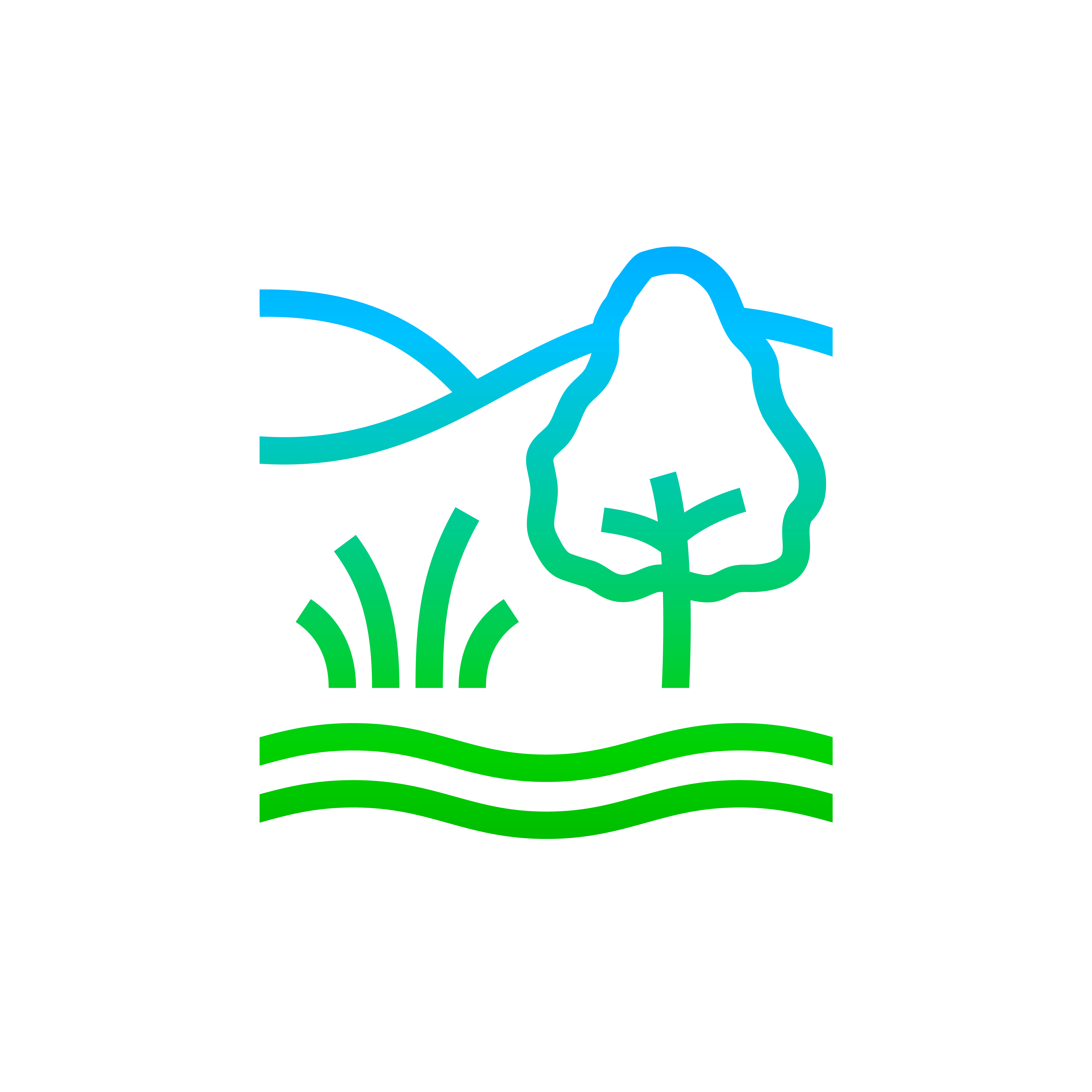 A simple woodland scene in icon format