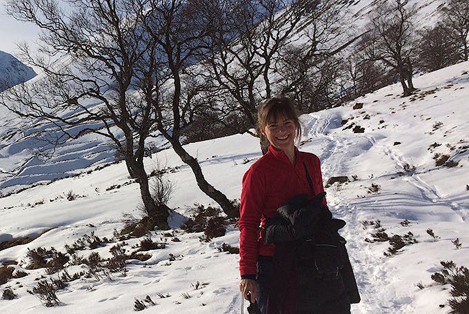 Rebecca Wrigley at Creag Meagaidh