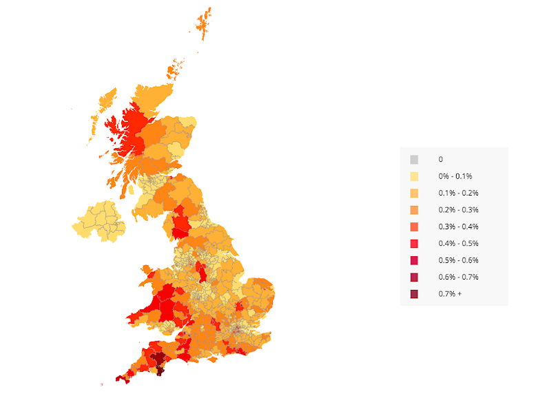 Map of the UK