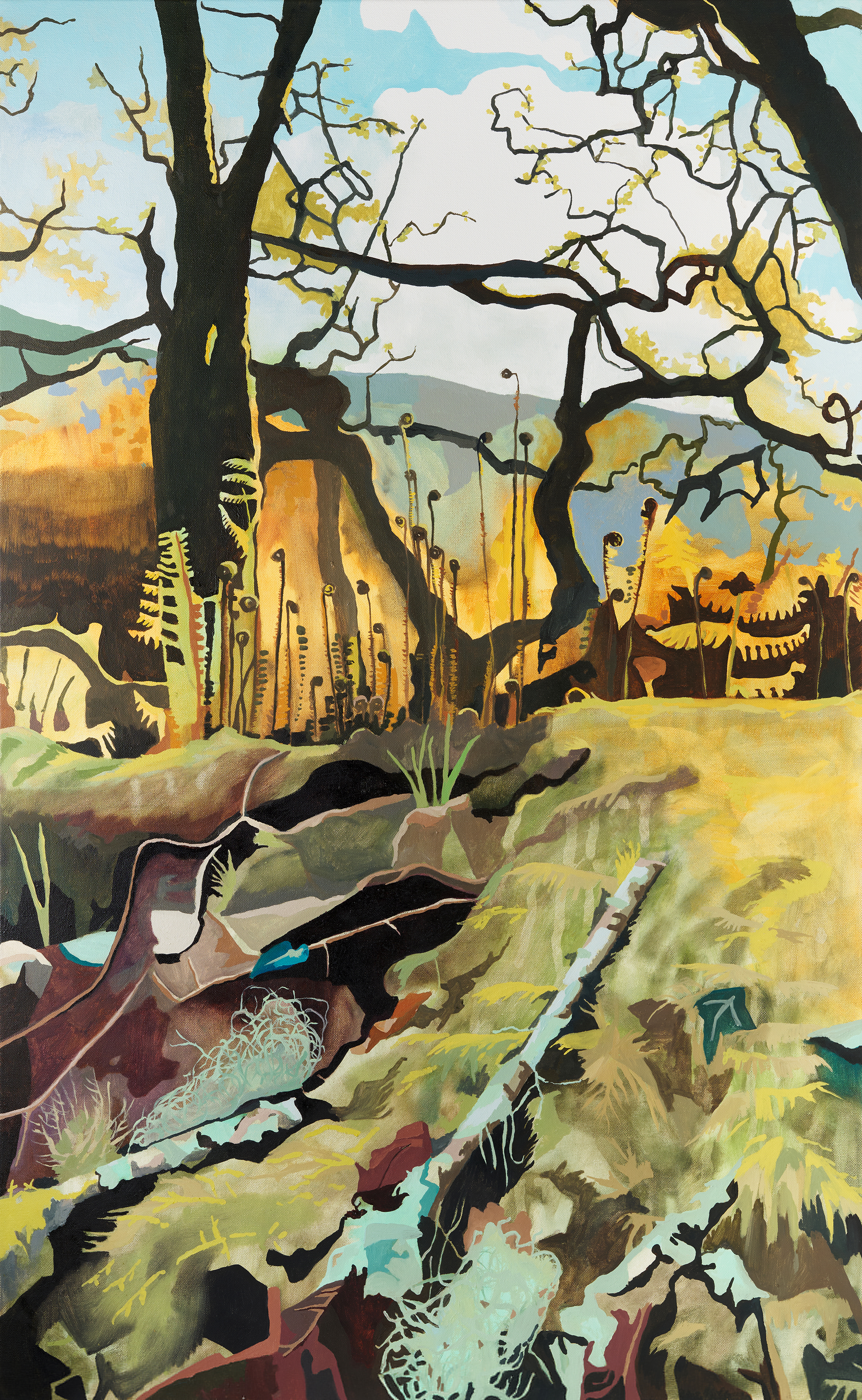 Painting of Cabilla Tor at Sunrise by Rebecca Howard