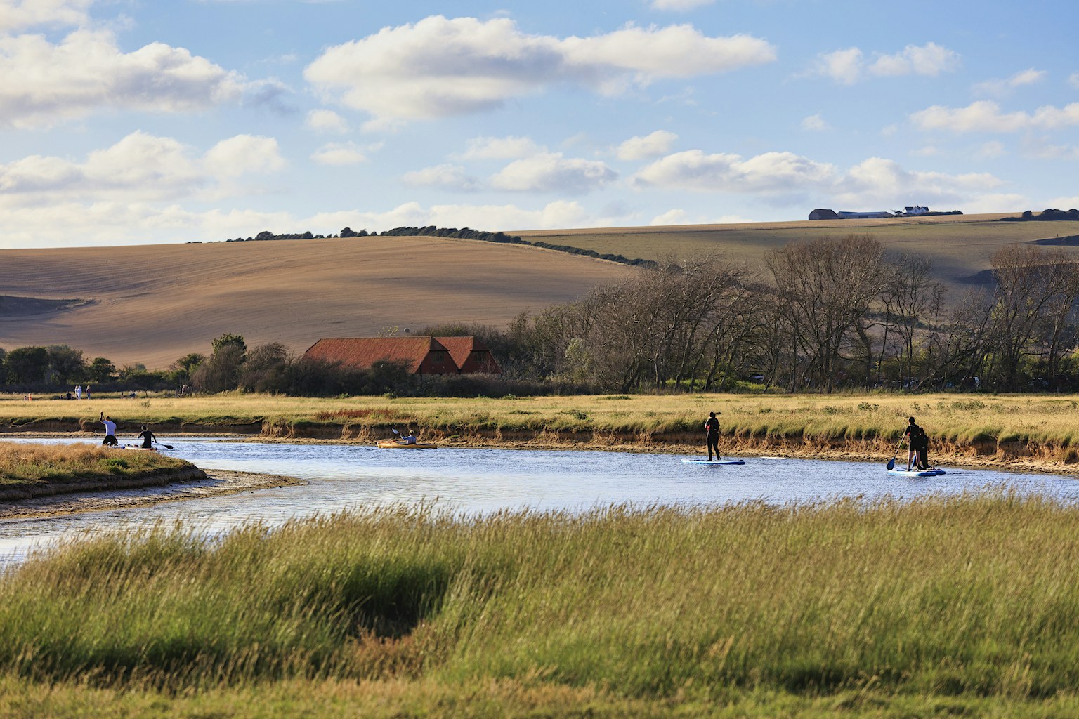 Paddleboarding in Sussex Bay