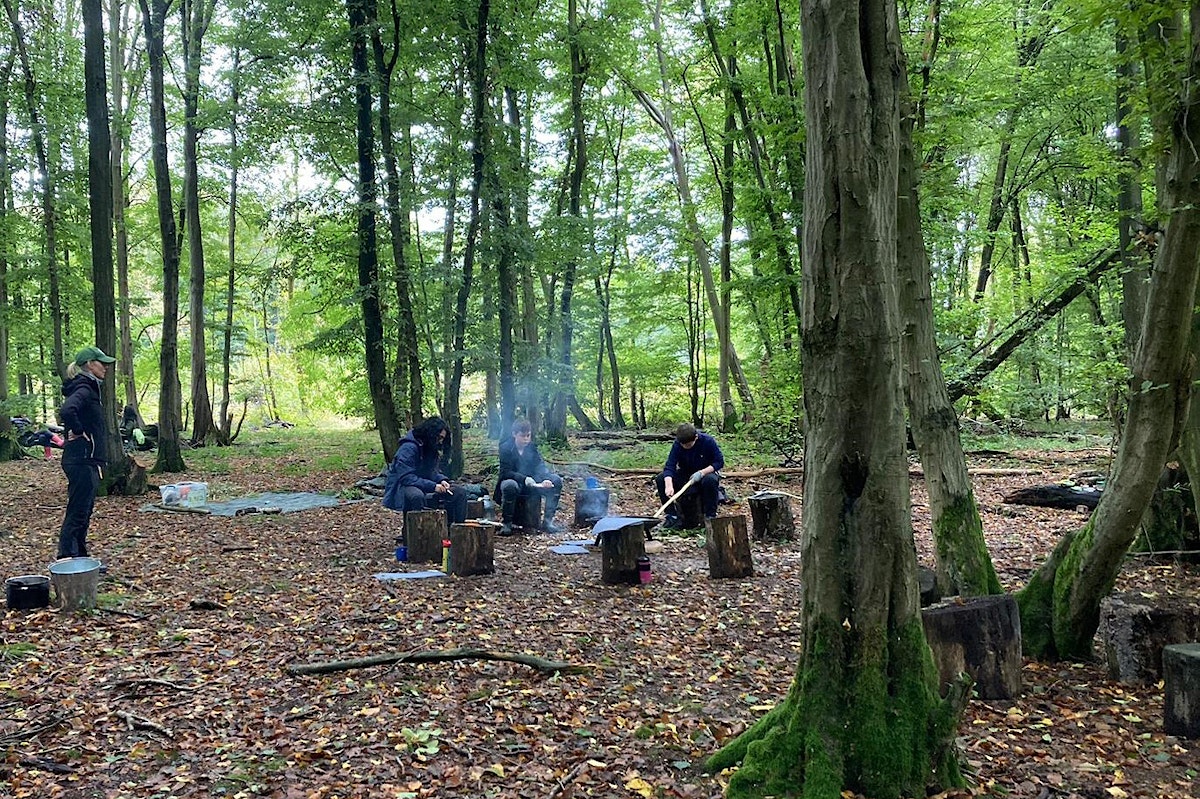 WIlderness Youth Engagement event in the woods.