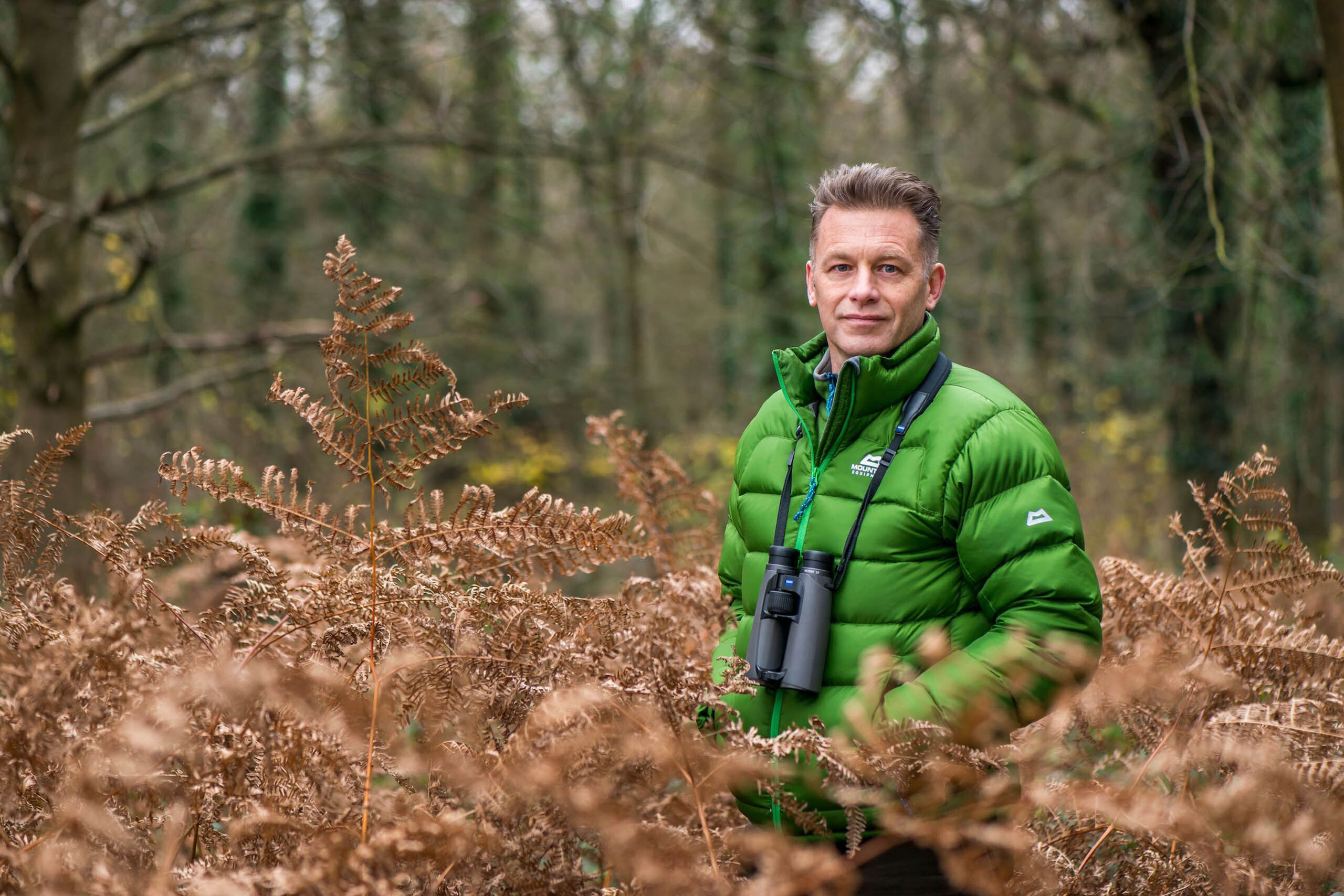 Chris Packham in forest