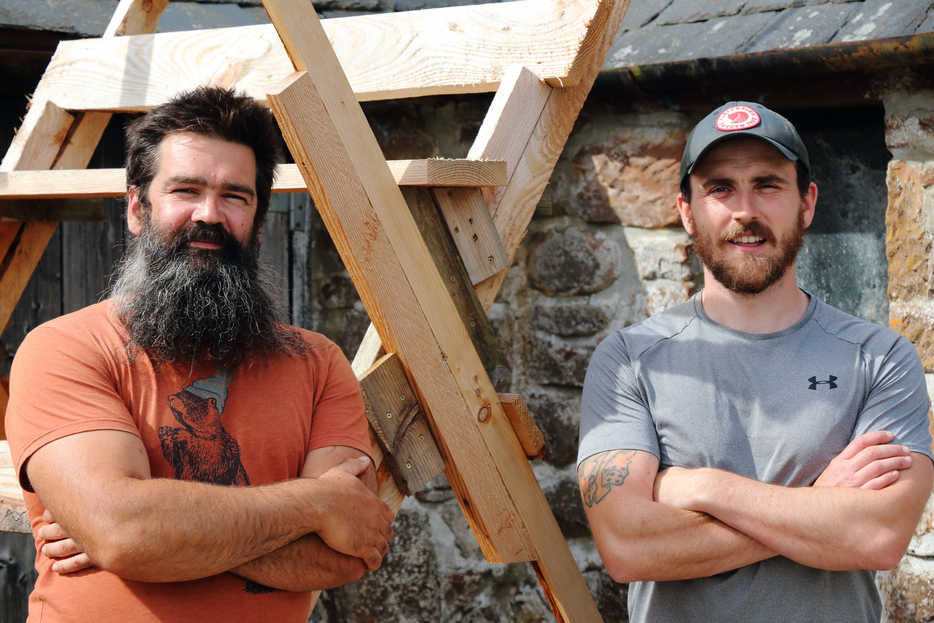 Daniel Holm and Scott Hendry, rangers at Easter Bunloit