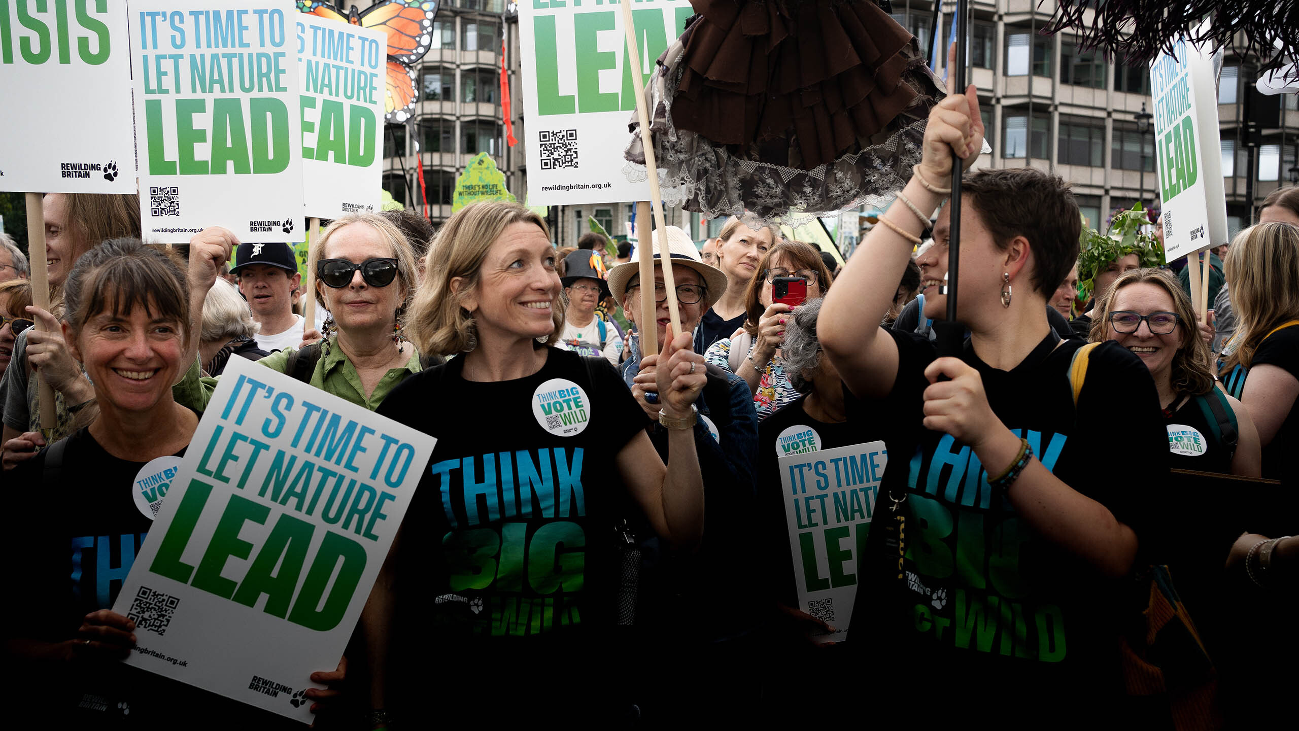 Rewilding Britain and supporters at Restore Nature Now march