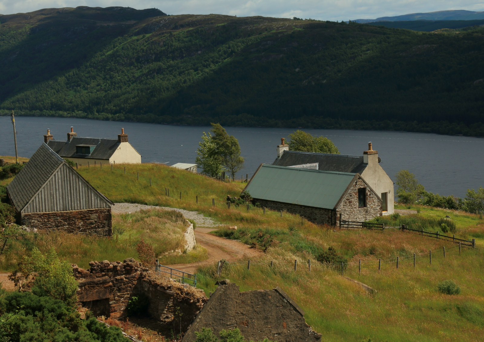 Easter Bunloit farm cottages and buildings, Highlands Rewilding