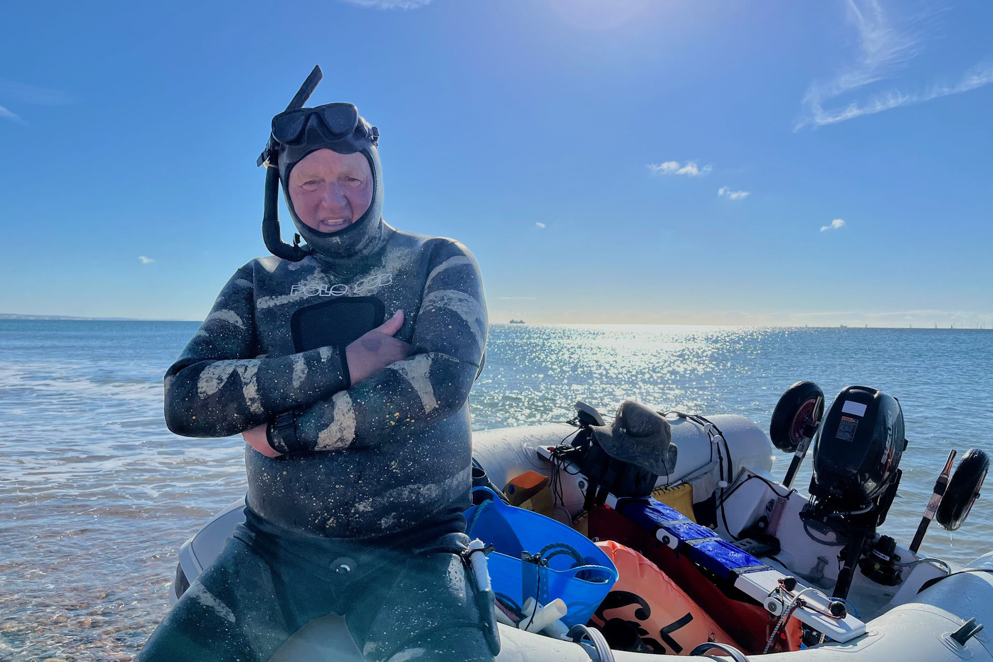 Eric Smith off coast of Sussex