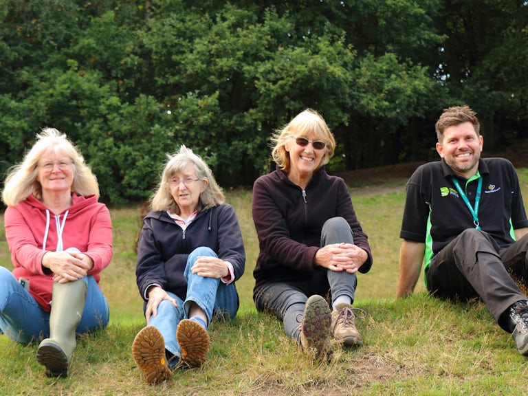 Members of Friends of Allestree park with David Winslow Community Park Officer for Derby City Council