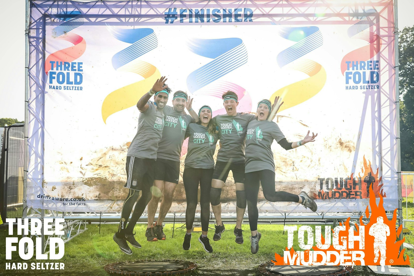 Fundraisers from Scheme Serve on the Morden Park 10k Tough Mudder course