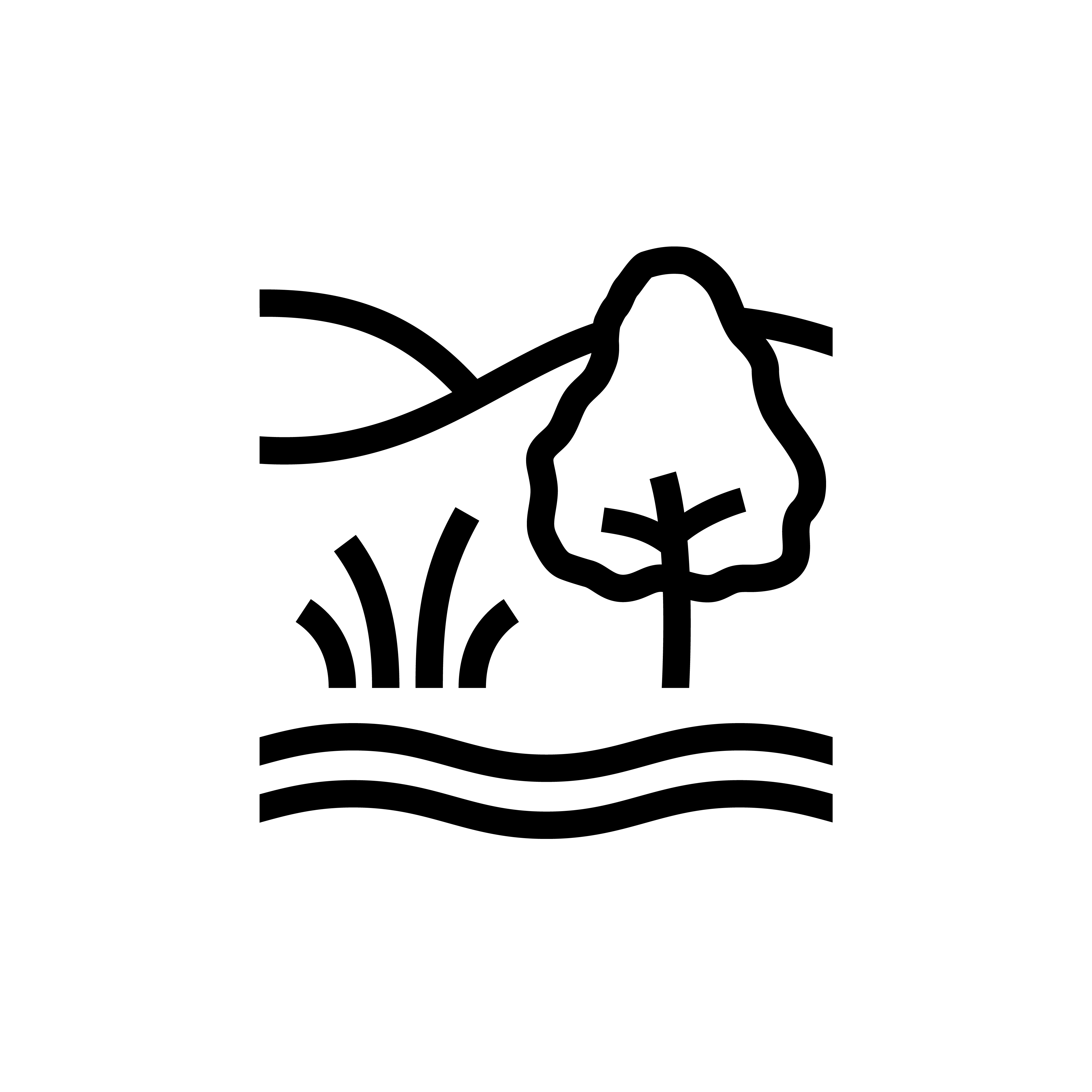 Rewilding Britain icon depicting a simple habitat