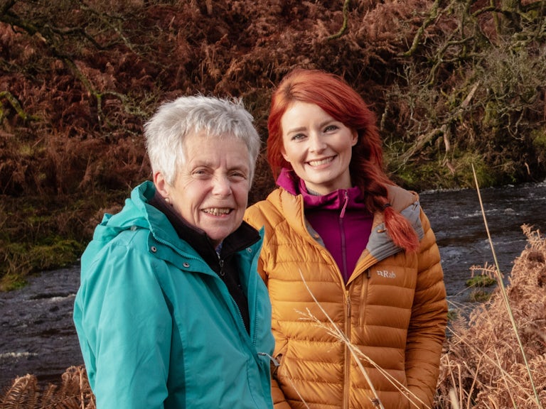 Two woman in the Tarras Valley Nature Reserve