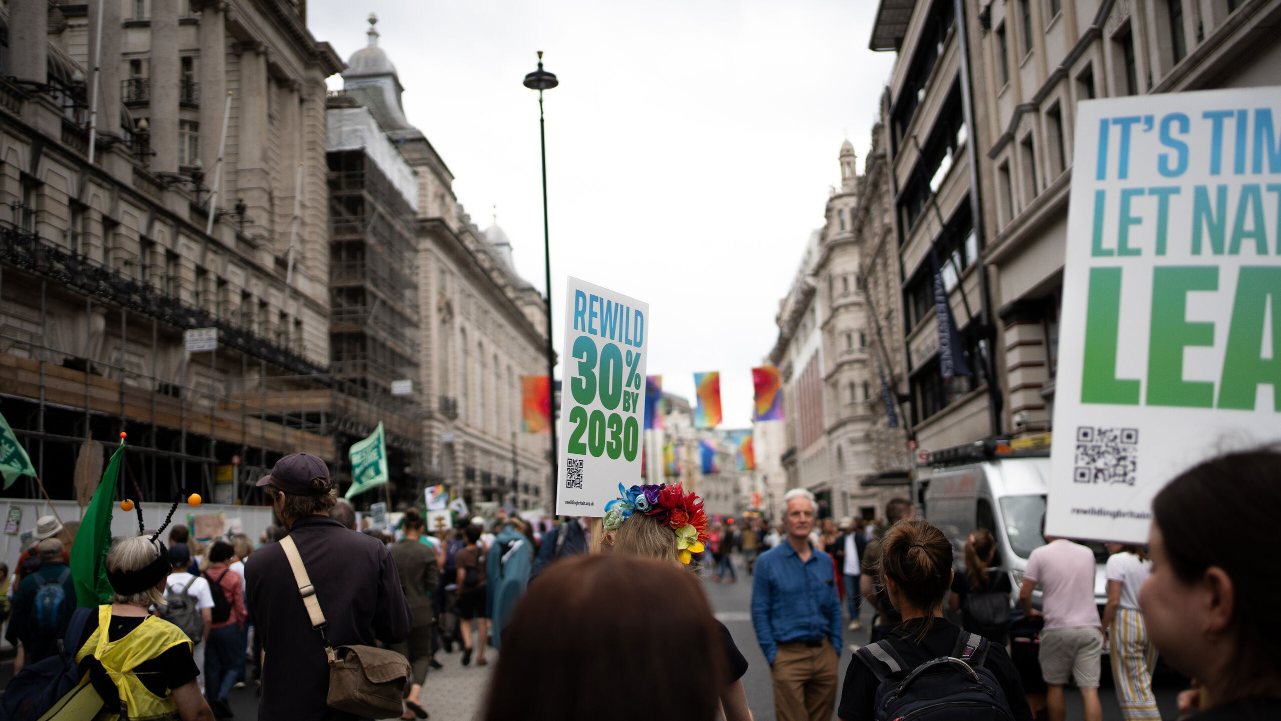 March in London streets England