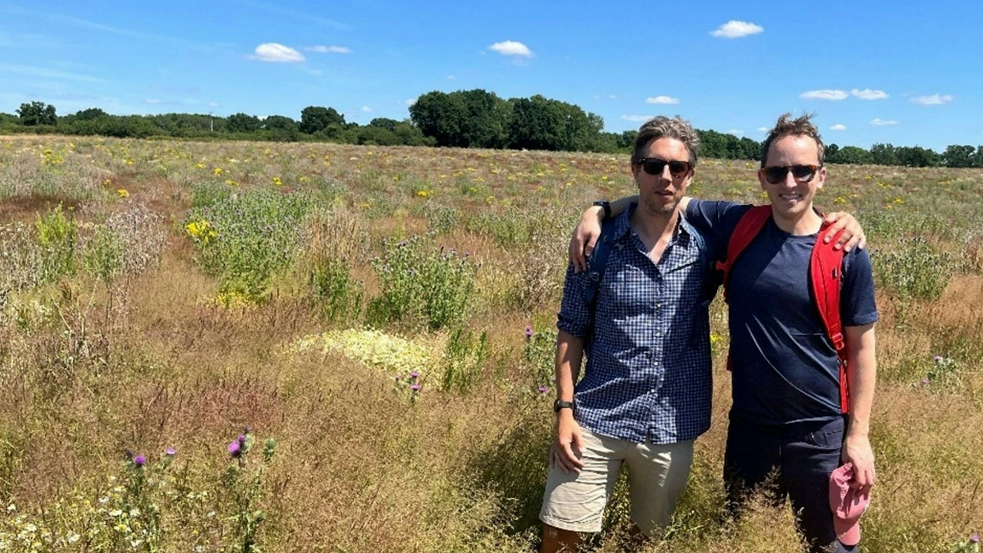 Ed Heaven & Cedric Durant des Aulnois at a rewilding site