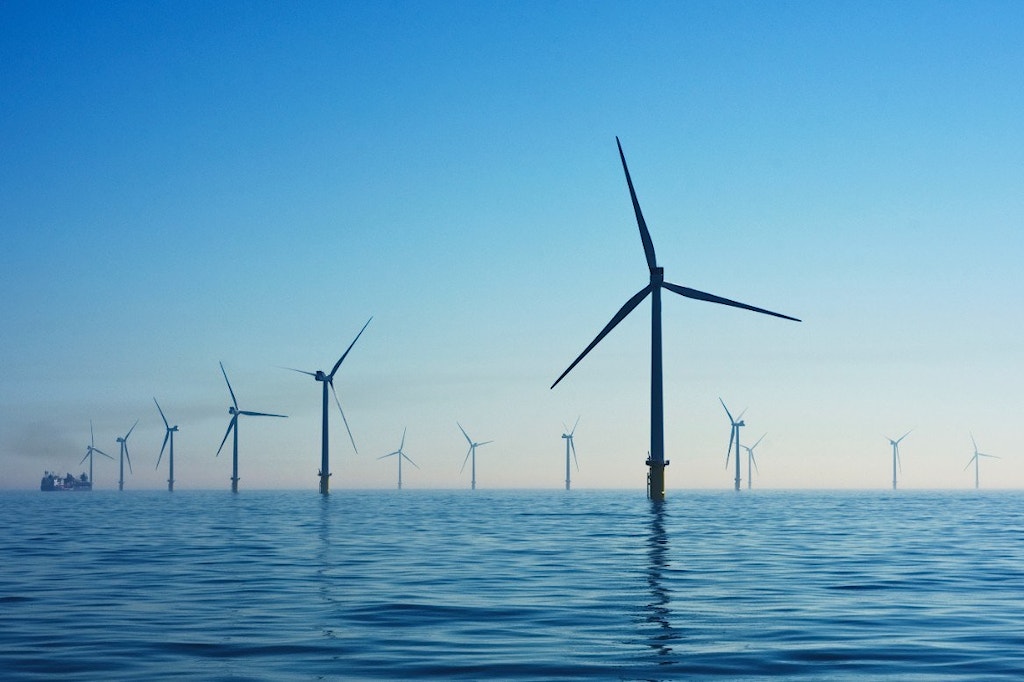 Windmills in the ocean