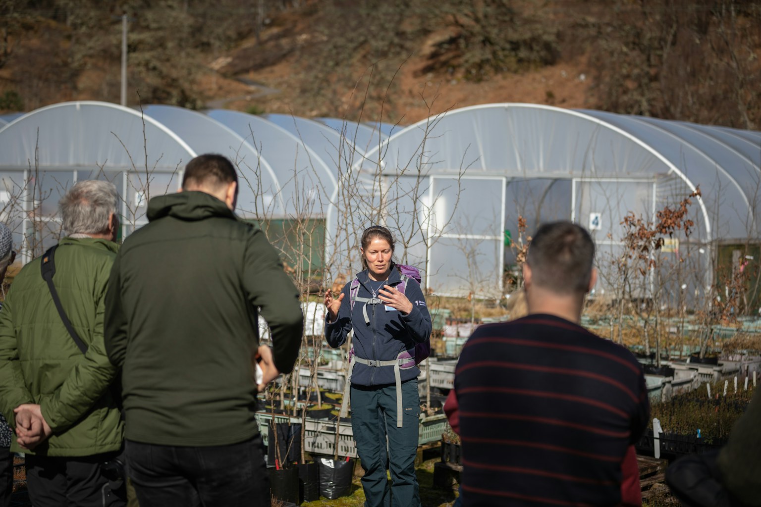 People on a guided tour at the Dundreggan Rewilding Centre