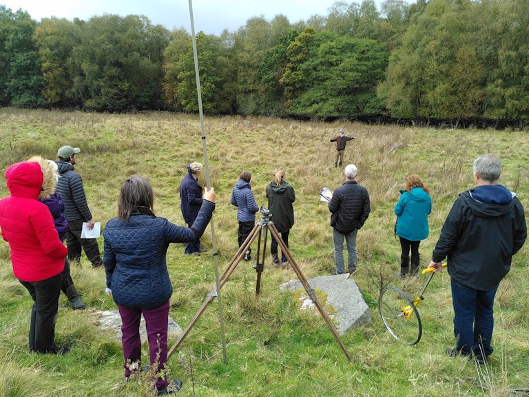 People in Yorkshire doing a pond surveying workshop
