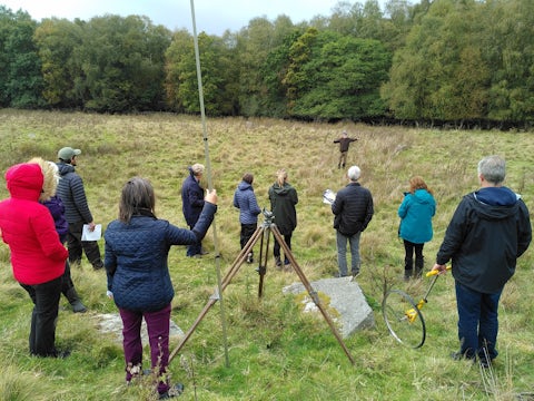 People in Yorkshire doing a pond surveying workshop