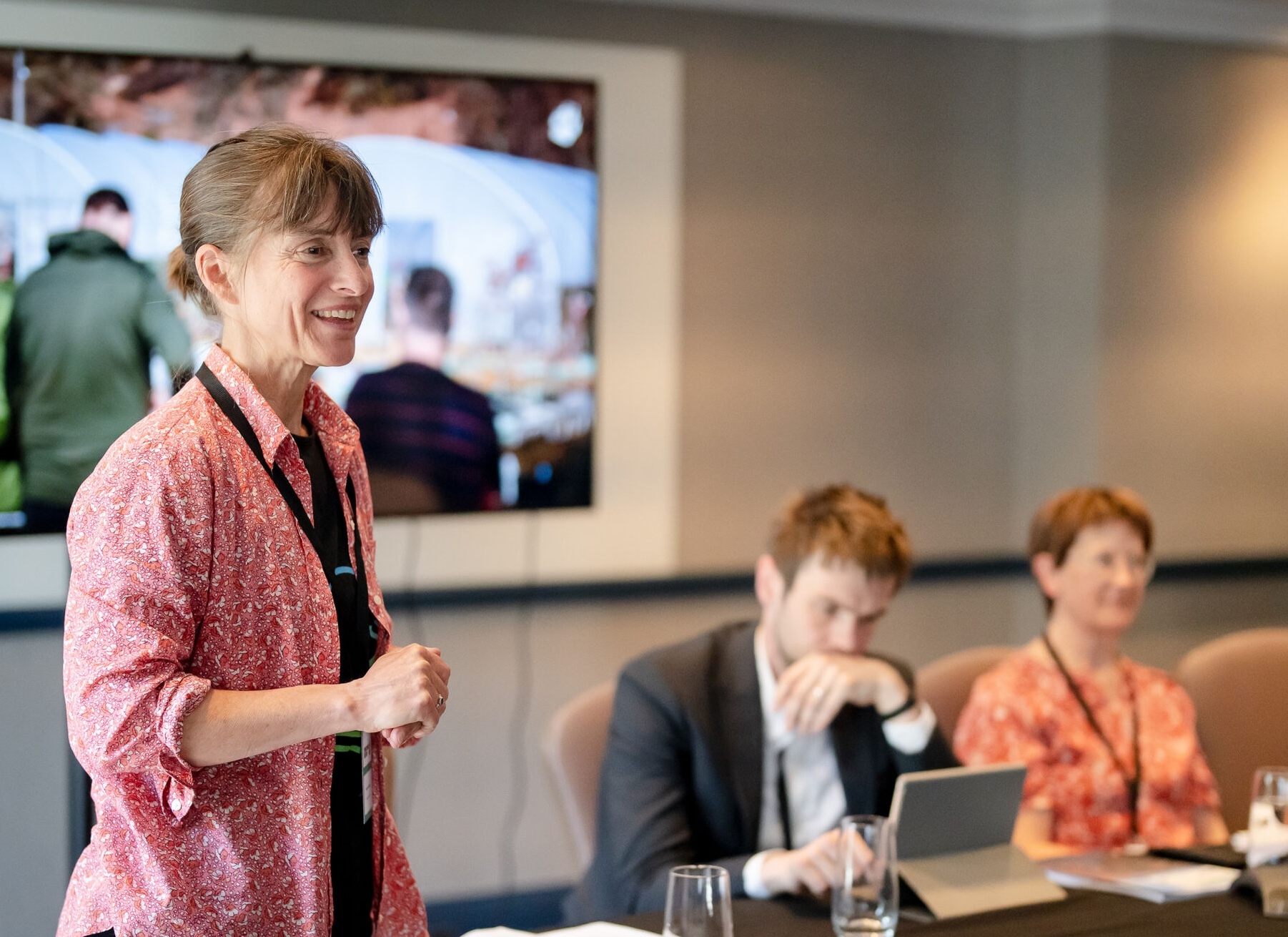 Rewilding Britain CEO and founder Rebecca Wrigley giving a speech