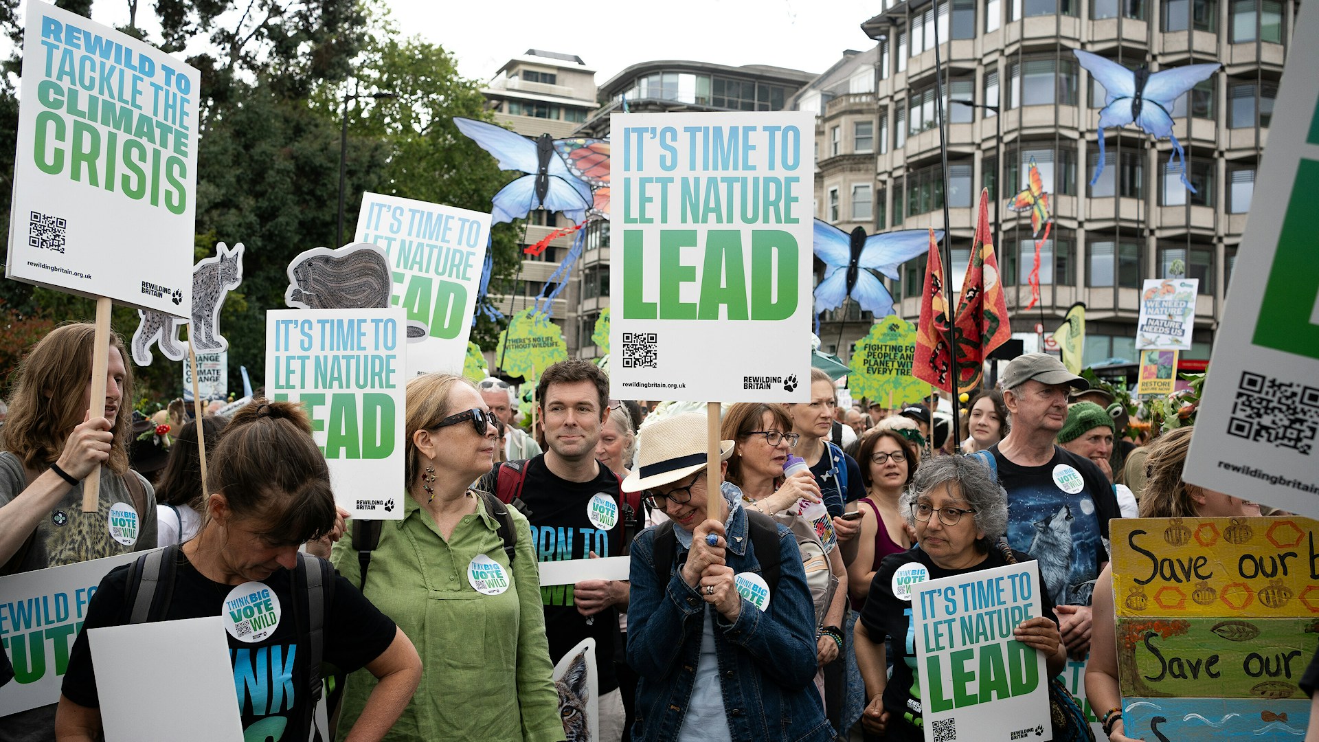 Marchers at Restore Nature Now march in London
