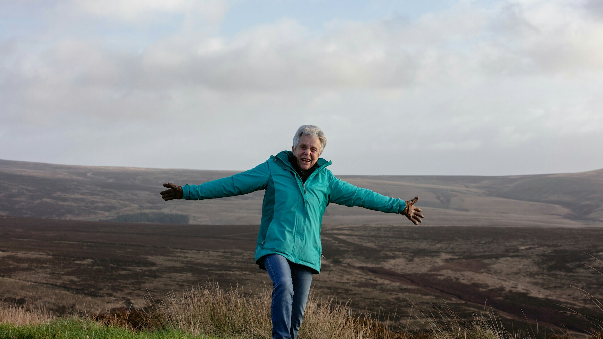 Margaret Pool, chair of the Langholm Initiative until late 2022, pictured on Tarras Valley Nature Reserve