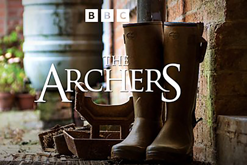 The Archers sign with BBC logo