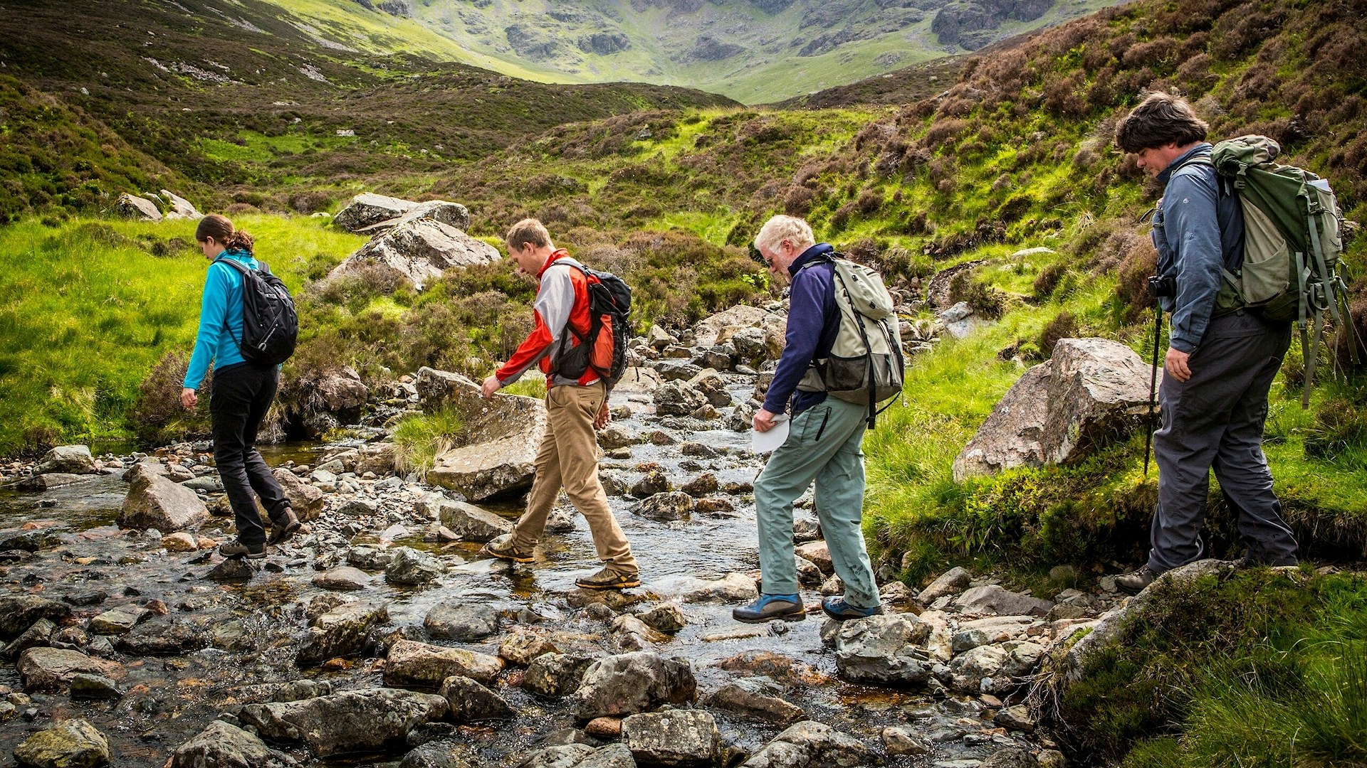 Walkers at wild ennerdale